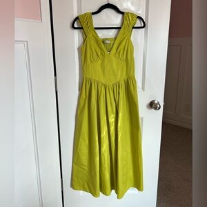 NWT Abercrombie and Fitch Green Cap Sleeve Midi Dress